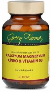 Green Farma Kalsiyum Magnezyum Cinko_Vitamin D